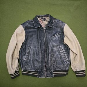 Vintage 80's Cordovan Leather Bomber Jacket